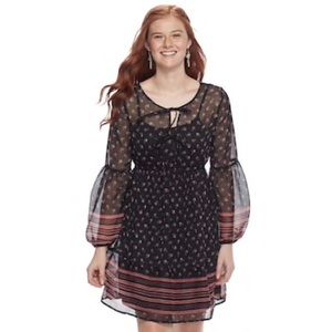 Mudd Chiffon Overlay Dress